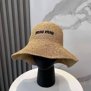Women’s Miu Miu Tan Woven Hat